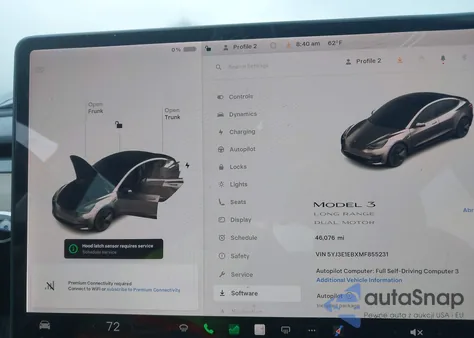2021 Tesla Model 3 Long Range Dual Motor All-Wheel Drive из США, поврежденный, VIN 5YJ3E1EBXMF855231